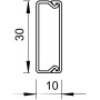 30x10мм Кабель-канал (короб) L=99см білий [6150780] ПВХ магістральний OBO Bettermann