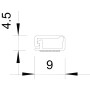9x4,5мм Міні-канал (короб) L=99см самоклеючий білий [6150268] ПВХ OBO Bettermann