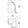 Угол наружный для плинтусного канала 50x20мм белый [6132260] ПВХ SLL OBO Bettermann