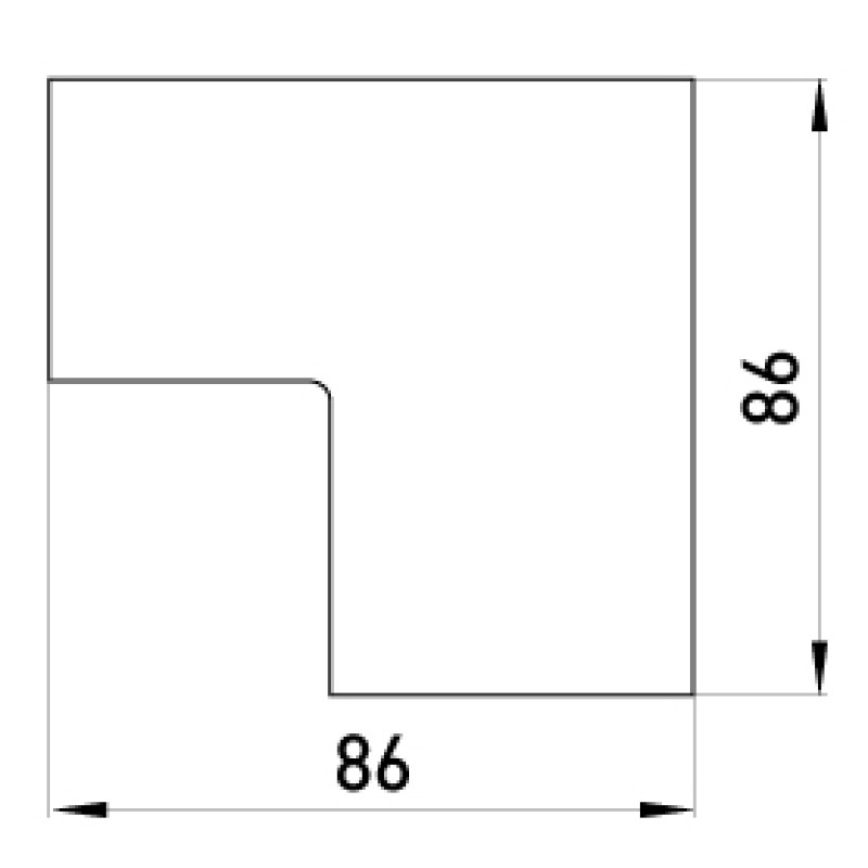 Кут внутрішній для короба 60x60мм ПВХ білий [s4033016] E.NEXT e.trunking.blend.in.stand.60.60