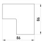 Кут внутрішній для короба 60x60мм ПВХ білий [s4033016] E.NEXT e.trunking.blend.in.stand.60.60
