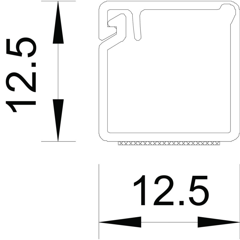 12,5x12,5мм Міні-канал (короб) L=2000мм самоклеючий білий [6150284] ПВХ OBO Bettermann