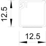 12,5x12,5мм Міні-канал (короб) L=2000мм самоклеючий білий [6150284] ПВХ OBO Bettermann