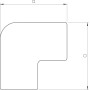 Угол плоский для короба 30x10мм ПВХ белый [6154220] OBO Bettermann