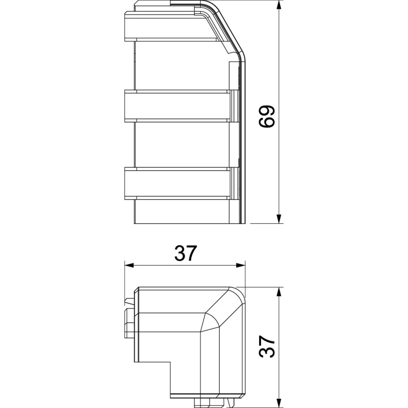 Угол наружный для плинтусного канала 70x20мм белый [6132270] ПВХ SL OBO Bettermann