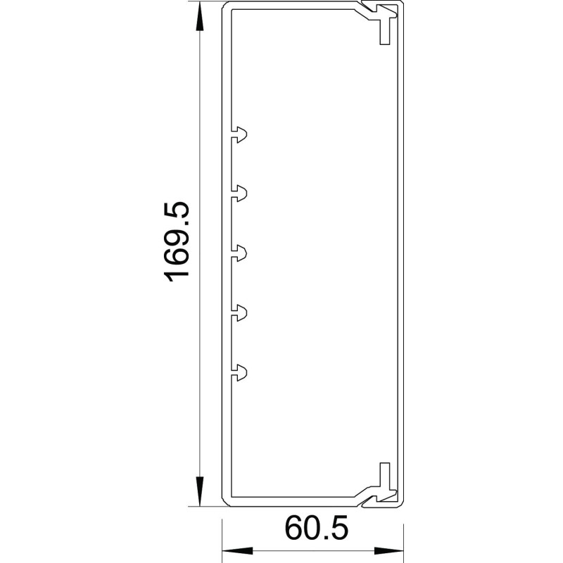 170x60мм Кабель-канал (короб) L=99см белый [6191258] ПВХ магистральный OBO Bettermann