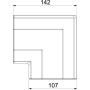 Кут плаский для короба 100x53мм ABS пластик білий [6113090] Rapid 45 OBO Bettermann