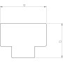 Соединитель Т-образный для короба 20x10мм ПВХ белый [6154115] OBO Bettermann