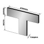 Куток T-типу 150х100x40x2,5мм оцинкований перфорований [3MU0041A50A004020T] Metalvis