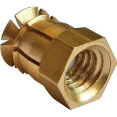 Втулка M6 8x12мм с пластиковым шариком латунь (100 шт.) [3M0003M03790906120] Metalvis