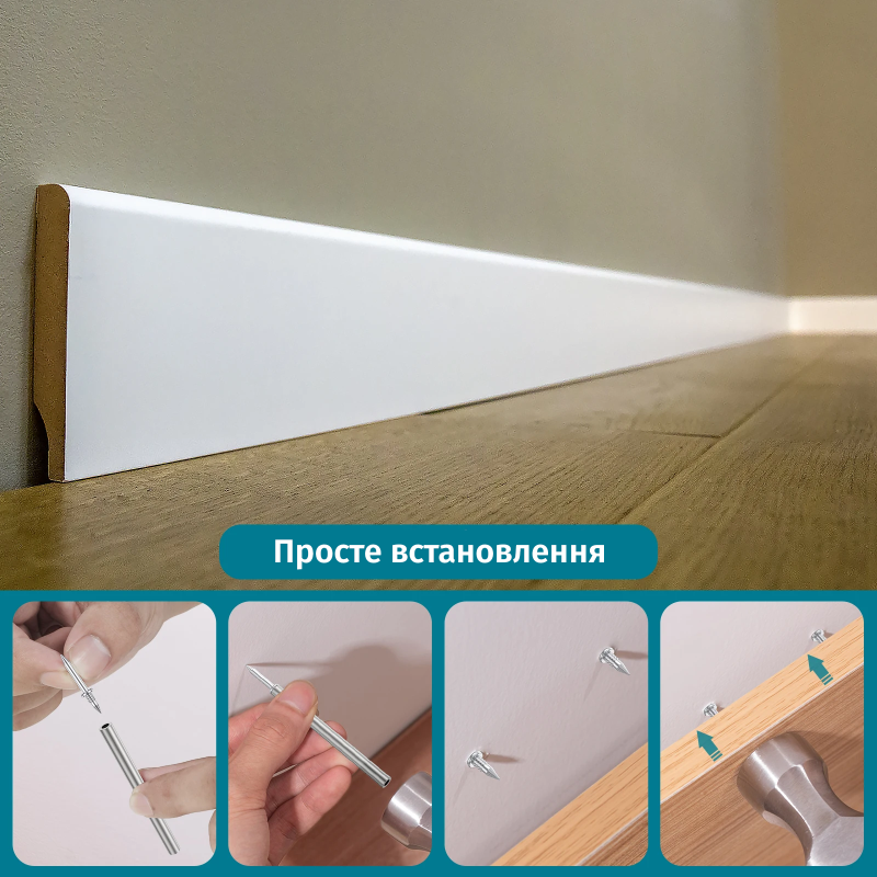 28мм-8,5мм M2,5 (50 шт.) двухсторонние потайные гвозди для наличников и плинтусов [DHS-50] TACTIX