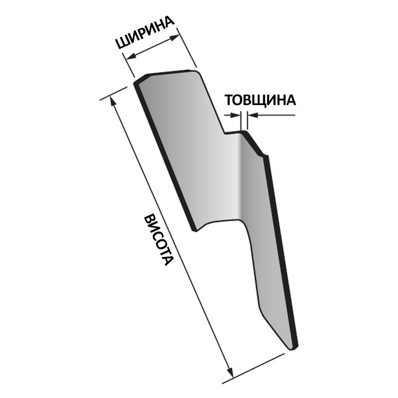 Пластина скошена 150х60х2мм оцинкованная [3MU005000150602000] Metalvis