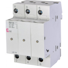 Разъединитель предохранителей 3P 32A 690V AC 10x38 с индикацией [2550014] PCF 10 3P LED ETI