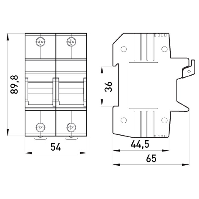 Тримач запобіжника 2р 63А 14х51мм [i0300005] e.fuse.1451.h2 E.NEXT