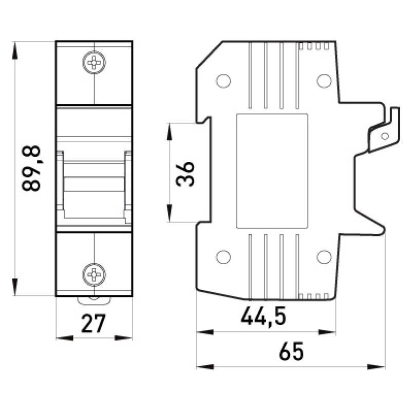 Тримач запобіжника 1р 63А 14х51мм [i0300004] e.fuse.1451.h1 E.NEXT