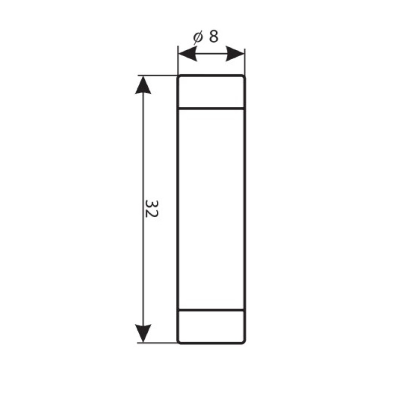 Предохранитель цилиндрический плавкий 8A gG 8x32мм [2610006] CH ETI