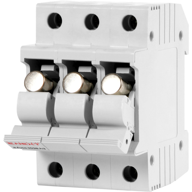 Тримач запобіжника 3р 32А 10х38мм [i0300003] e.fuse.1038.h3 E.NEXT