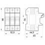Тримач запобіжника 3р 32А 10х38мм [i0300003] e.fuse.1038.h3 E.NEXT
