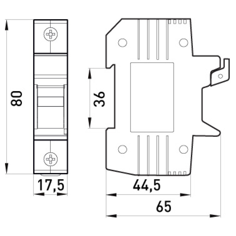 Тримач запобіжника 1р 32А 10х38мм [i0300001] e.fuse.1038.h1 E.NEXT
