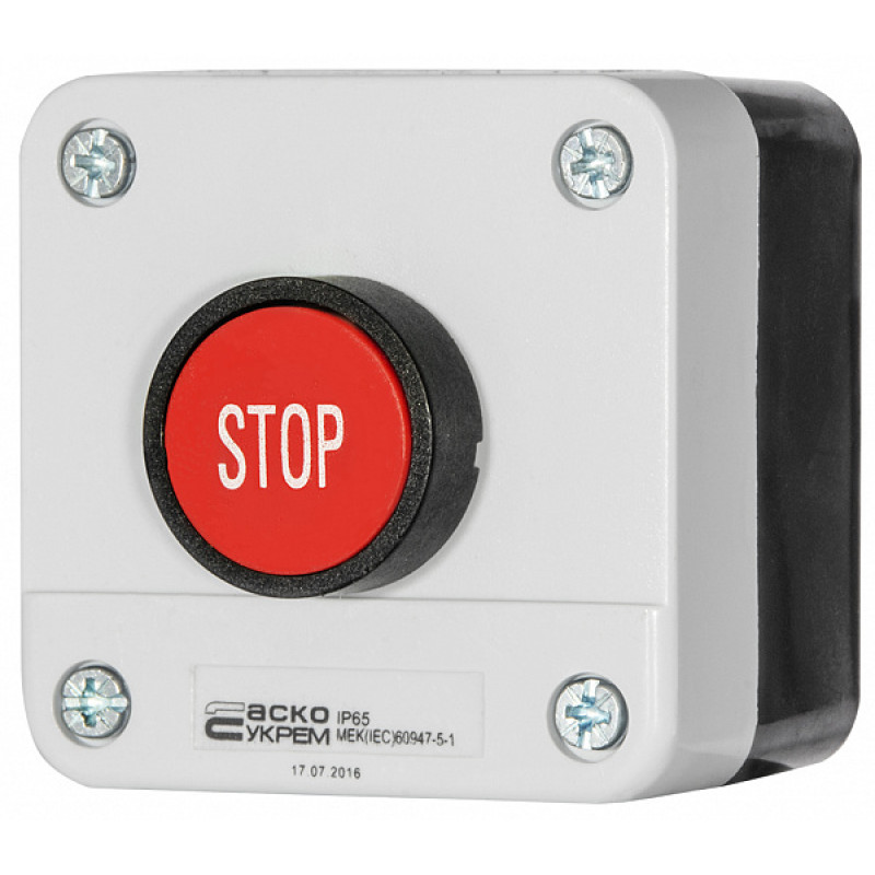 Пост одномісний "Стоп" 2.5А(220V) 1NC IP54 [A0140020003] XAL-B114 АСКО