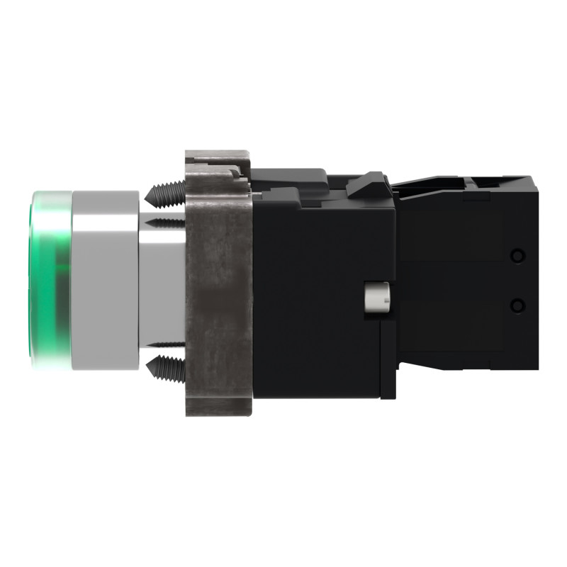 Кнопка керування 1NO 22мм з підсвічуванням зелена 24V [XB2BW33B1C] Easy Harmony XB2 Schneider Electric