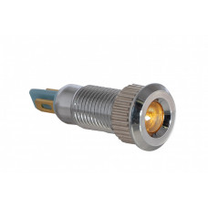 Лампа сигнальная 8мм желтый LED 220V AC металл [A0140030206] TY08F АСКО