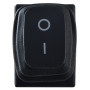 Переключатель 1 клавиша 2NO 19.2мм без подсветки черная IP65 [A0140040063] KCD1-4-201W B/B АСКО