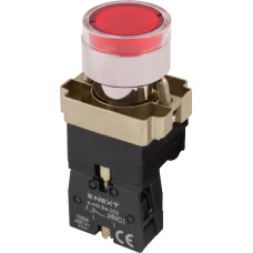 Кнопка управления 1NC 22мм с подсветкой красный LED 220V [p0810103] e.mb.bw3461 E.NEXT