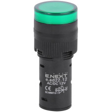 Лампа сигнальная 22мм зеленый LED 12V АС/DC [s009018] e.ad22.12.green E.NEXT