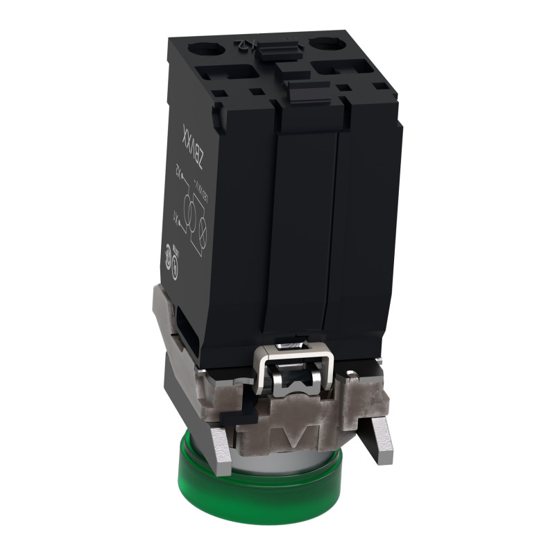 Лампа сигнальная 22мм 400V AC LED зеленый [XB4BV5B3] Harmony XB4 Schneider Electric