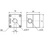 Корпус кнопочного поста 1 местный 22мм белый [A0140020033] HJ9-1 АСКО
