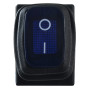 Перемикач 1 клавіша 1NO 19.2мм з підсвічуванням синій неон 220V IP65 [A0140040061] KCD1-2-101NW BL/B АСКО