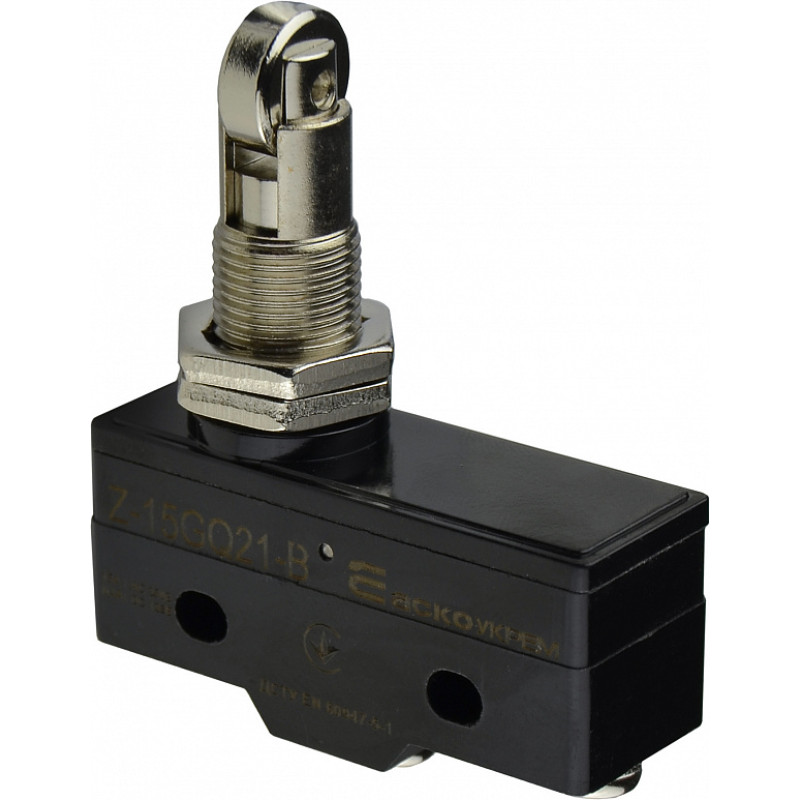 Микропереключатель 1NO+1NC 15А 250V IP20 перпендикулярный металлический ролик [A0050040002] Z-15GQ21-B АСКО