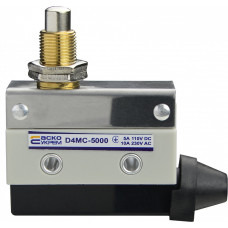 Микропереключатель 1NO+1NC 10А 250V IP54 шток [A0050040011] D4MC-5000 АСКО