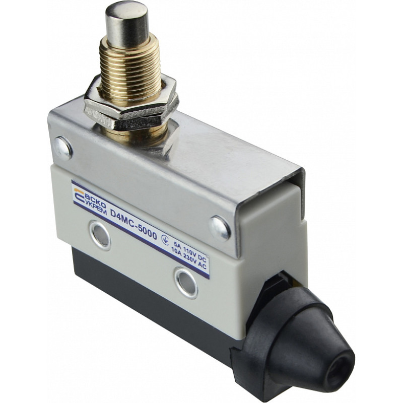 Микропереключатель 1NO+1NC 10А 250V IP54 шток [A0050040011] D4MC-5000 АСКО