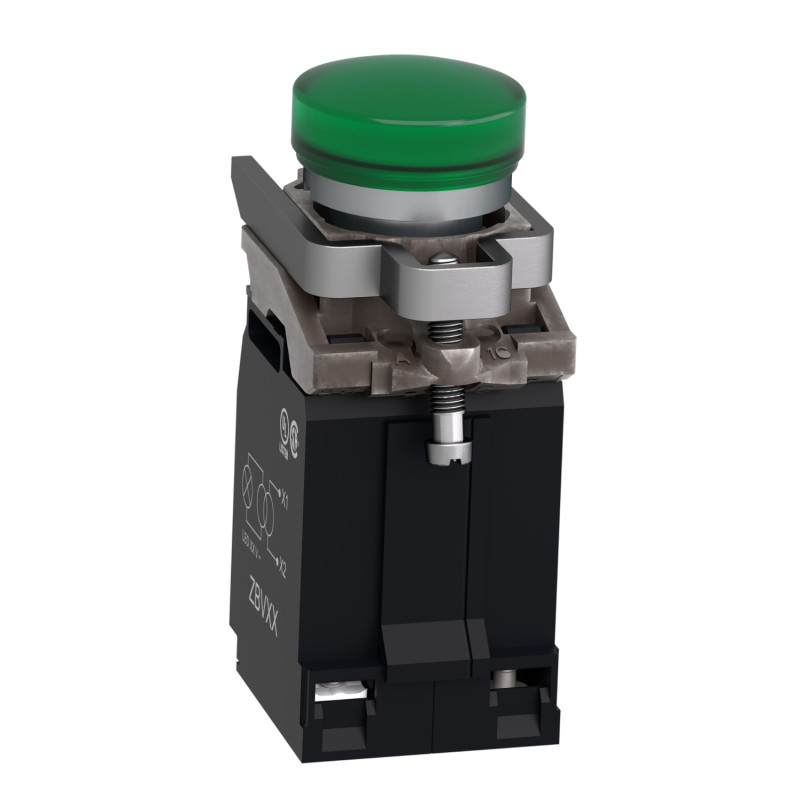Лампа сигнальная 22мм 400V AC LED зеленый [XB4BV5B3] Harmony XB4 Schneider Electric