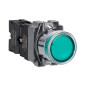 Кнопка керування 1NO 22мм з підсвічуванням зелена 24V [XB2BW33B1C] Easy Harmony XB2 Schneider Electric