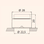 Кнопка управления 22мм без подсветки красная [4774011] NSE-PBP-R ETI