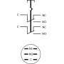 Кнопка металлическая 2NO+2NC 16мм без подсветки с фиксацией [A0140010091] TYJ 16-312 АСКО