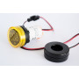 Лампа сигнальна з індикатором струму 22мм жовтий LED 220V AC 5-100А [s009038] e.ad22.am E.NEXT