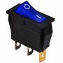Переключатель 1 клавиша 1NO 28мм с подсветкой синий неон 220V [A0140040030] KCD3-101N BL/B АСКО