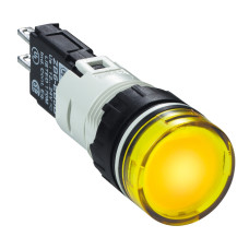 Лампа сигнальная 16мм 12-24V AC/DC LED желтый [XB6AV5BB] Harmony XB6 Schneider Electric
