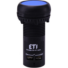 Кнопка управления 1NO+1NC 22мм без подсветки синяя [4771474] ECF-11-B ETI
