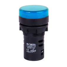 Лампа сигнальная 22мм синий LED 12V АС/DC [s009028] e.ad22.12.blue E.NEXT