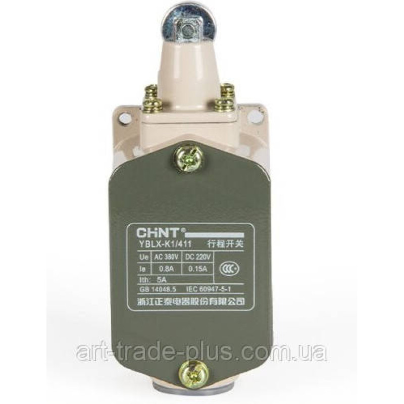Выключатель концевой 1NO+1NC 5A 220V с продольным роликом [441037] YBLX-K1/411 CHINT