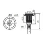 Лампа сигнальная 8мм желтый LED 220V AC металл [A0140030206] TY08F АСКО