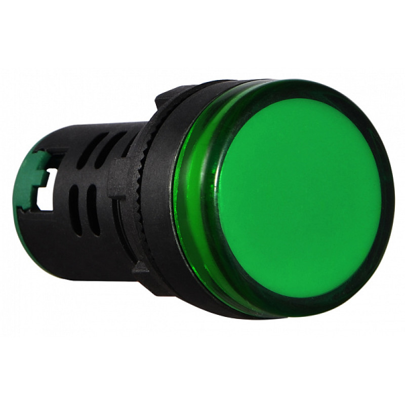 Лампа сигнальна 22мм зелений LED 220V DC [A0140030082] AD22-22DS АСКО