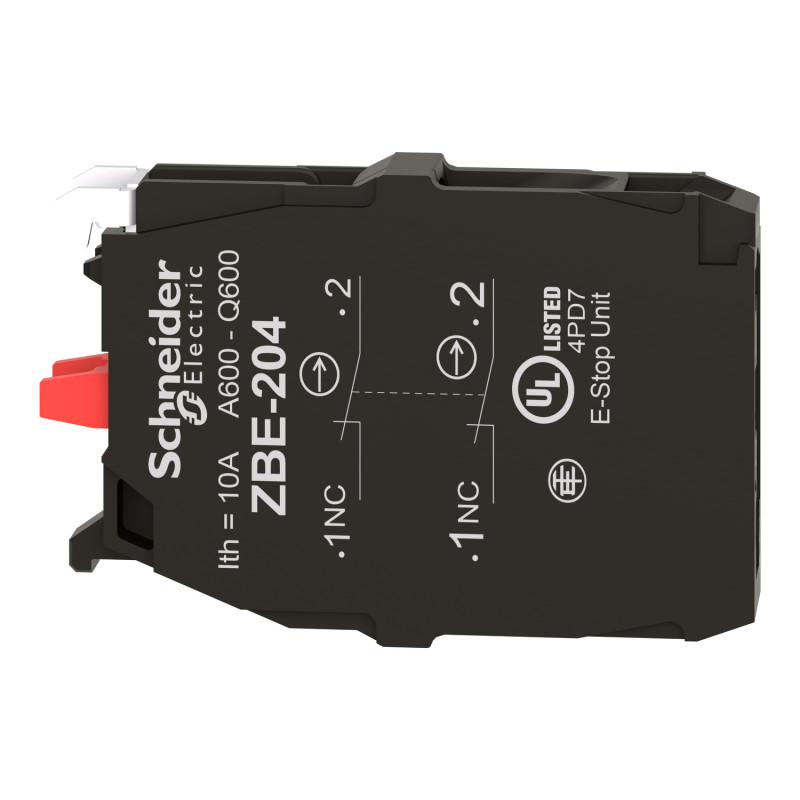 Контактный блок двойной 2NC 3A 240V AC/DC для кнопок XB4, XB5 [ZBE204] Harmony XB5 Schneider Electric
