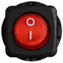 Переключатель 1 клавиша 1NO 26.5мм с подсветкой красный неон 220V [A0140040093] KCD1-7-101N R/B АСКО