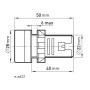 Лампа сигнальная 22мм синий LED 12V АС/DC [s009028] e.ad22.12.blue E.NEXT